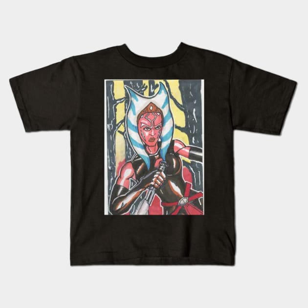 Ahsoka Tano Kids T-Shirt by Joseph hensley studios